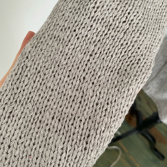 H&M asymmetrical knit woven tunic sweater worn once size XS oversized grey gray - Picture 4 of 5